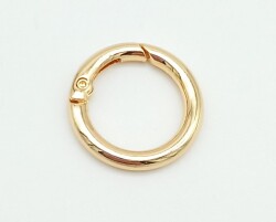 Angel Çanta Aksesuar 2 Cm Light Gold Yaylı Halka 1 Adet - Angel Çanta Aksesuar