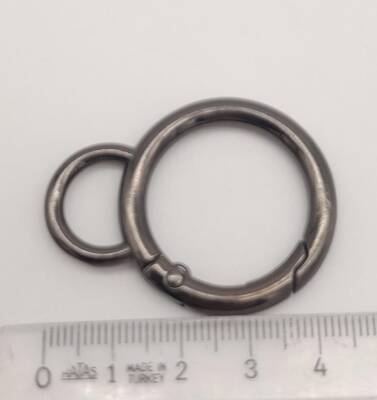 Angel Çanta Aksesuar 2.5 Cm Füme Kulaklı Yaylı Halka 1 Adet - 3