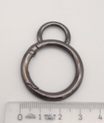 Angel Çanta Aksesuar 2.5 Cm Füme Kulaklı Yaylı Halka 1 Adet - 4