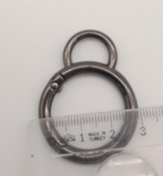 Angel Çanta Aksesuar 2.5 Cm Füme Kulaklı Yaylı Halka 1 Adet - 2