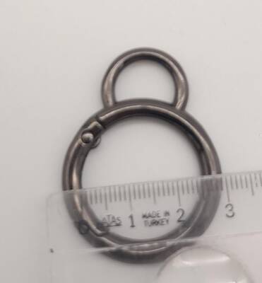 Angel Çanta Aksesuar 2.5 Cm Füme Kulaklı Yaylı Halka 1 Adet - 2