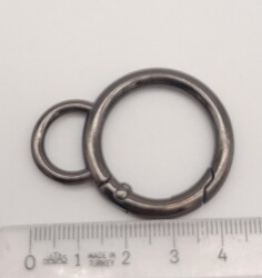 Angel Çanta Aksesuar 2.5 Cm Füme Kulaklı Yaylı Halka 1 Adet - 3