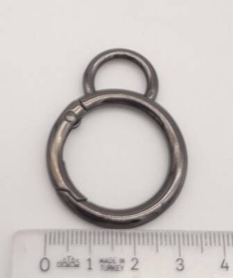 Angel Çanta Aksesuar 2.5 Cm Füme Kulaklı Yaylı Halka 1 Adet - 4