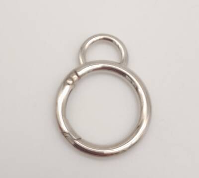Angel Çanta Aksesuar 2.5 Cm Gümüş Kulaklı Yaylı Halka 1 Adet - 1