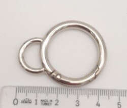 Angel Çanta Aksesuar 2.5 Cm Gümüş Kulaklı Yaylı Halka 1 Adet - 3