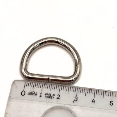 Angel Çanta Aksesuar 3 cm Gümüş Renk Çift D Halka - 2