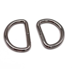 Angel Çanta Aksesuar 3 cm Gümüş Renk Çift D Halka - Angel Çanta Aksesuar