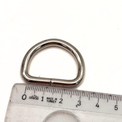 Angel Çanta Aksesuar 3 cm Gümüş Renk Çift D Halka - 2