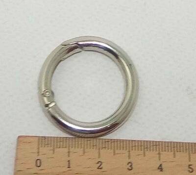 Angel Çanta Aksesuar 2.5 Cm Gümüş Yaylı Halka - 1