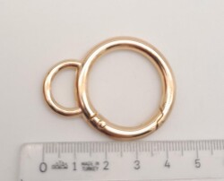 Angel Çanta Aksesuar 2.5 Cm Light Gold Kulaklı Yaylı Halka 1 Adet - 3