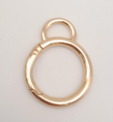 Angel Çanta Aksesuar 2.5 Cm Light Gold Kulaklı Yaylı Halka 1 Adet - Angel Çanta Aksesuar