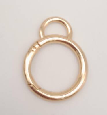 Angel Çanta Aksesuar 2.5 Cm Light Gold Kulaklı Yaylı Halka 1 Adet - 1