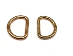 Angel Çanta Aksesuar 3 cm Light Gold Renk Çift D Halka - Angel Çanta Aksesuar