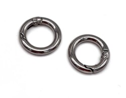 Angel Çanta Aksesuar 2'li Gümüş Renk Küçük Yaylı Halka - 1