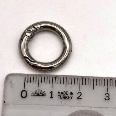 Angel Çanta Aksesuar 2'li Gümüş Renk Küçük Yaylı Halka - 2