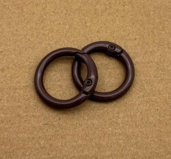 Angel Çanta Aksesuar 2'li Koyu Kahve Renk 2 Cm Yaylı Halka - Angel Çanta Aksesuar