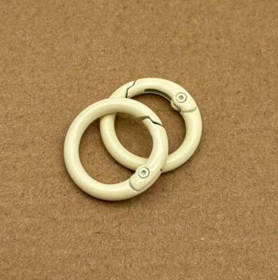 Angel Çanta Aksesuar 2'li Krem Renk 2 Cm Yaylı Halka - 1