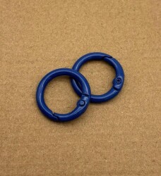 Angel Çanta Aksesuar 2'li Mavi Renk 2 Cm Yaylı Halka - Angel Çanta Aksesuar