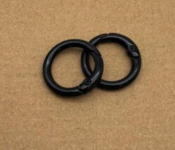 Angel Çanta Aksesuar 2'li Siyah Renk 2 Cm Yaylı Halka - Angel Çanta Aksesuar