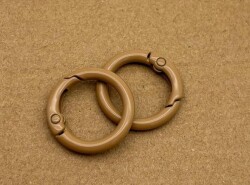 Angel Çanta Aksesuar 2'li Sütlü Kahve Renk 2 Cm Yaylı Halka - Angel Çanta Aksesuar