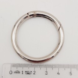 Angel Çanta Aksesuar 4 Cm Gümüş Yaylı Halka 1 Adet - 3