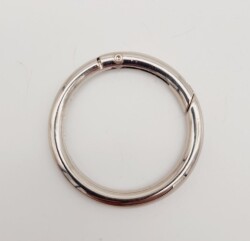 Angel Çanta Aksesuar 4 Cm Gümüş Yaylı Halka 1 Adet - 1