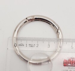 Angel Çanta Aksesuar 4 Cm Gümüş Yaylı Halka 1 Adet - 2