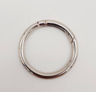 Angel Çanta Aksesuar 4 Cm Gümüş Yaylı Halka 1 Adet - 1