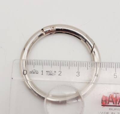 Angel Çanta Aksesuar 4 Cm Gümüş Yaylı Halka 1 Adet - 2