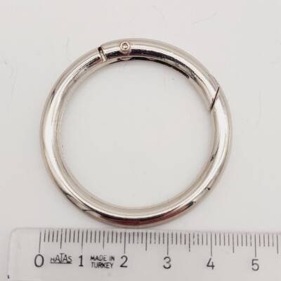 Angel Çanta Aksesuar 4 Cm Gümüş Yaylı Halka 1 Adet - 3