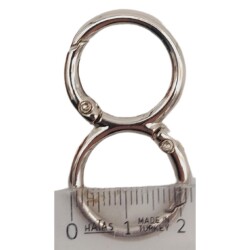 Angel Çanta Aksesuar 8 Model Gümüş Renk Yaylı Halka 1 Adet - 2