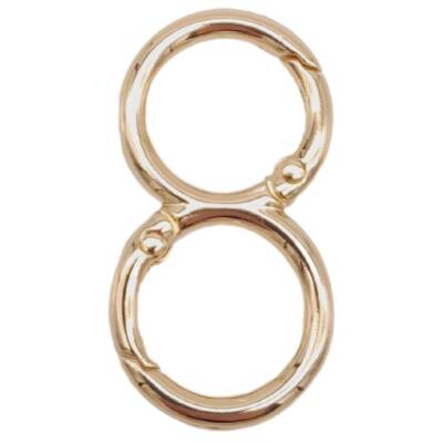 Angel Çanta Aksesuar 8 Model Light Gold Renk Yaylı Halka 1 Adet - 1