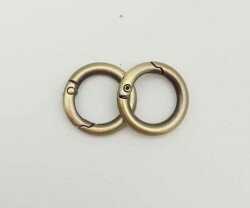 Angel Çanta Aksesuar Açık Antik Mini Yaylı Halka 2'Li - Angel Çanta Aksesuar