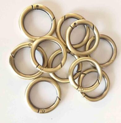 Angel Çanta Aksesuar Açık Antik Yaylı Halka 10'Lu - 1