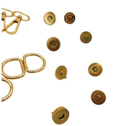 Angel Çanta Aksesuar Aksesuar Set 4 er Adet (Kanca, D Halka, Kare Halka, Mıknatıs) - 2