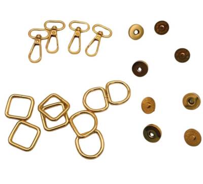 Angel Çanta Aksesuar Aksesuar Set 4 er Adet (Kanca, D Halka, Kare Halka, Mıknatıs) - 1