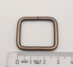 Angel Çanta Aksesuar Antik Renk 2.5X2 Cm Dikdörtgen Halka - 2