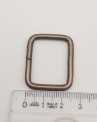 Angel Çanta Aksesuar Antik Renk 2.5X2 Cm Dikdörtgen Halka - 3