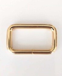 Angel Çanta Aksesuar Dikdörtgen Halka 4 Cm Light Gold - Angel Çanta Aksesuar