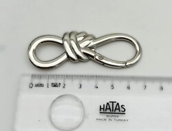 Angel Çanta Aksesuar Düğüm Model Gümüş Renk Yaylı Halka 1 Adet - Angel Çanta Aksesuar