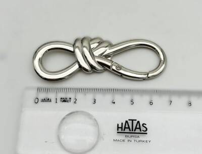 Angel Çanta Aksesuar Düğüm Model Gümüş Renk Yaylı Halka 1 Adet - 1