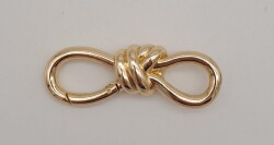 Angel Çanta Aksesuar Düğüm Model Light Gold Renk Yaylı Halka 1 Adet - 2