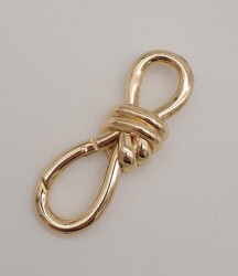 Angel Çanta Aksesuar Düğüm Model Light Gold Renk Yaylı Halka 1 Adet - 3