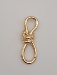 Angel Çanta Aksesuar Düğüm Model Light Gold Renk Yaylı Halka 1 Adet - Angel Çanta Aksesuar