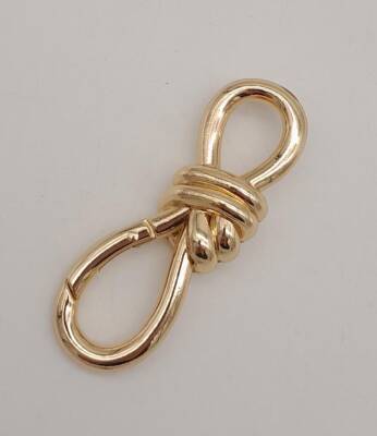 Angel Çanta Aksesuar Düğüm Model Light Gold Renk Yaylı Halka 1 Adet - 3