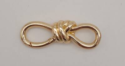 Angel Çanta Aksesuar Düğüm Model Light Gold Renk Yaylı Halka 1 Adet - 2