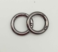 Angel Çanta Aksesuar Füme Renk Mini Yaylı Halka 2'Li - Angel Çanta Aksesuar