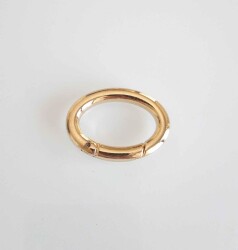 Angel Çanta Aksesuar Gold Oval Yaylı Halka - Angel Çanta Aksesuar