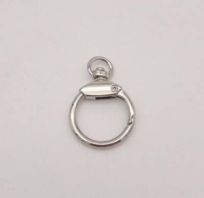 Angel Çanta Aksesuar Gövdeli Relaks Yaylı Halka Gümüş Renk - 2