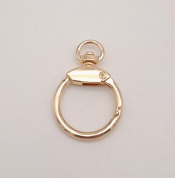 Angel Çanta Aksesuar Gövdeli Relaks Yaylı Halka Light Gold Renk - 2